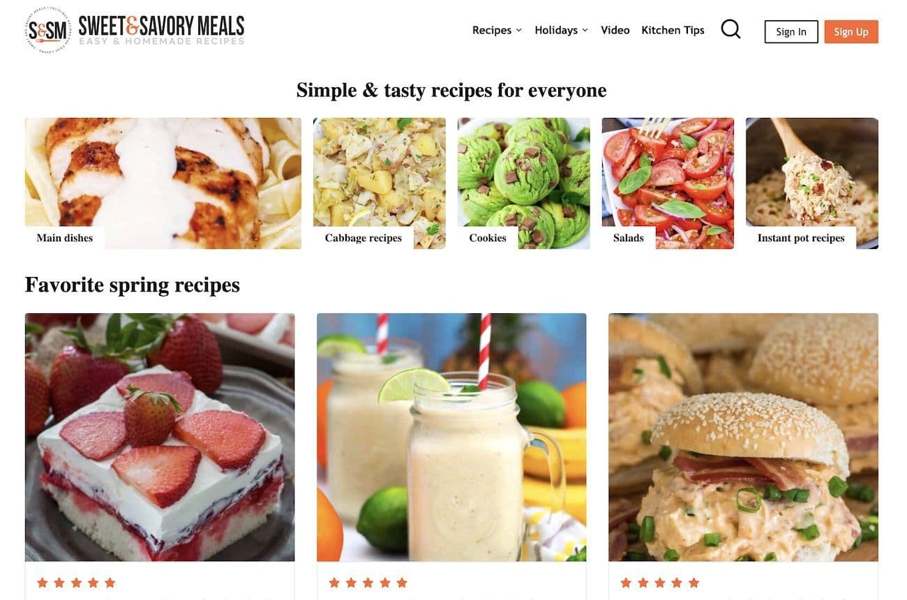 Sweet and Savory Meals